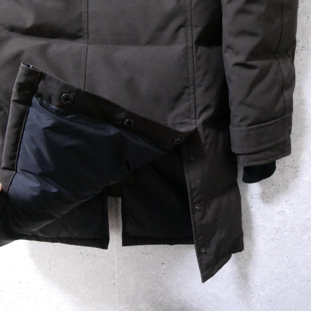 良品 綺麗 CANADA GOOSE カナダグース サイズS/P コヨーテファー ダウンジャケット ダウンコート ロング丈 フード チャコールブラウン_画像10