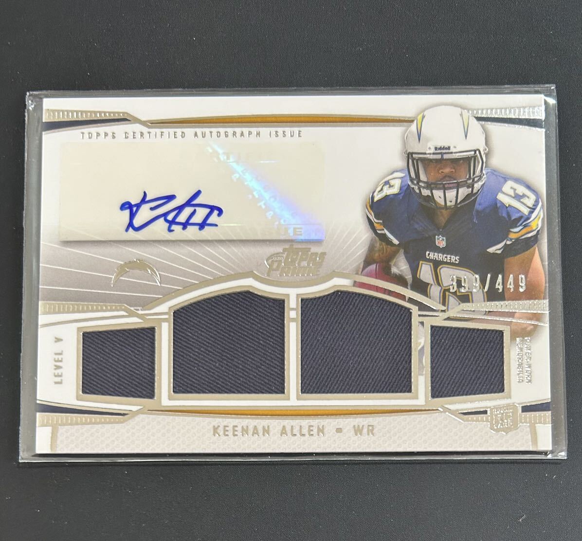 NFL Chargers Keenan Allen 2013 Topps Prime 449枚限定 RC Auto Fottballの画像1