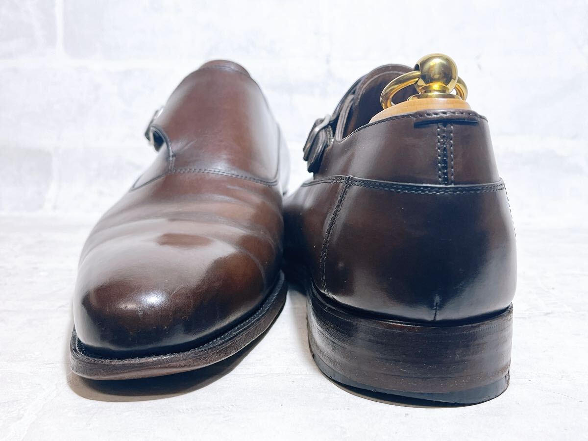 定価7万円【美品】CARLOS SANTOS カルロスサントス 高級 ビジネス ドレスシューズ 本革 レザー 茶 UK7.5（約26cm）高級紳士靴の画像5
