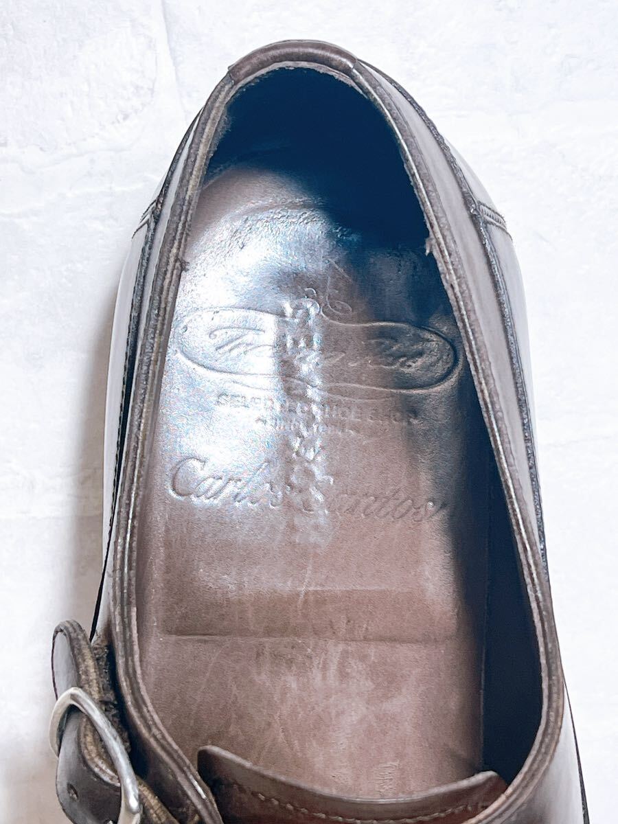定価7万円【美品】CARLOS SANTOS カルロスサントス 高級 ビジネス ドレスシューズ 本革 レザー 茶 UK7.5（約26cm）高級紳士靴の画像7