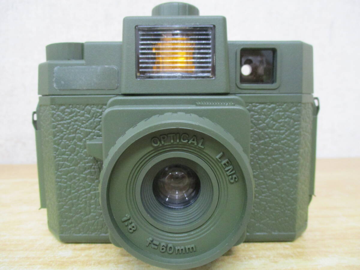 e10-4（HOLGA 120 CFN-X カラーフラッシュ カメラ）ARMY HORUGA アーミーホルガ フィルムカメラ トイカメラ 動作未確認 現状品_画像2