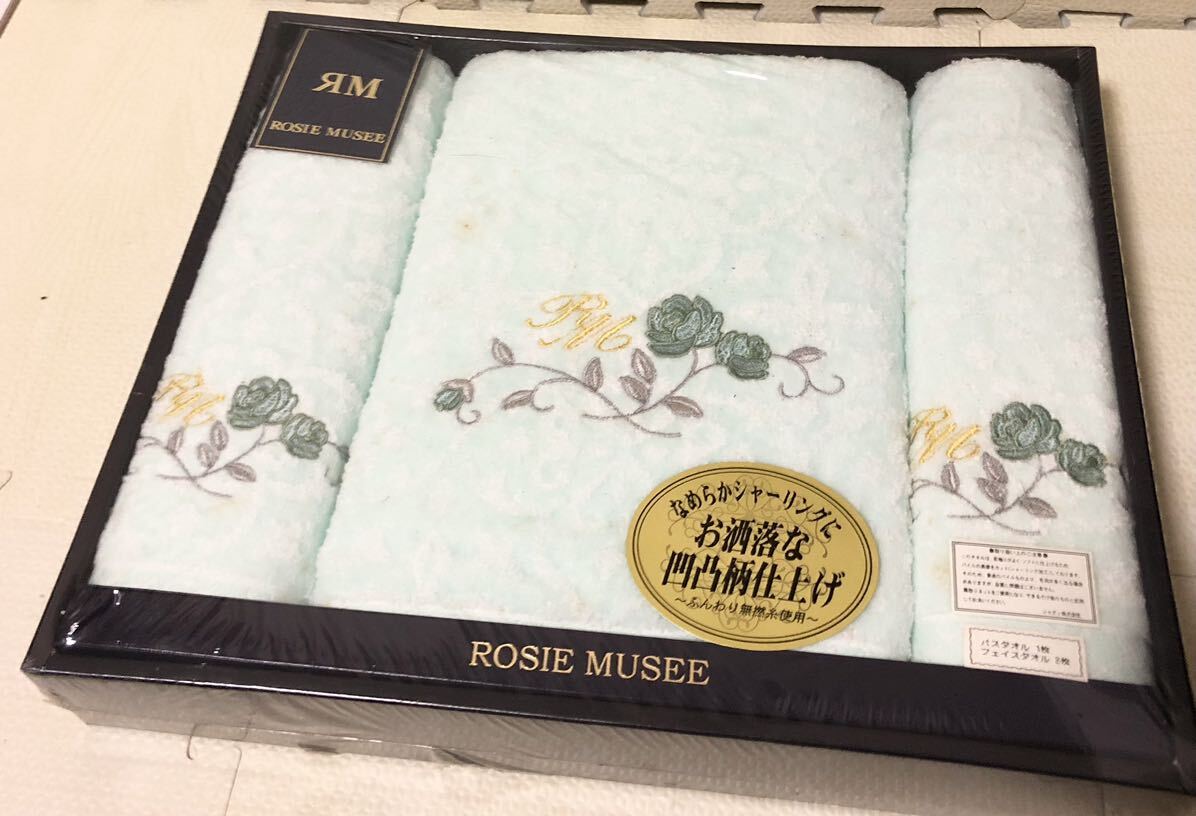 新品未使用品★ RM ROSIE MUSEE ロージーミューゼ バスタオル フェイス タオル セット インテリア 家庭 用品 お風呂の画像2