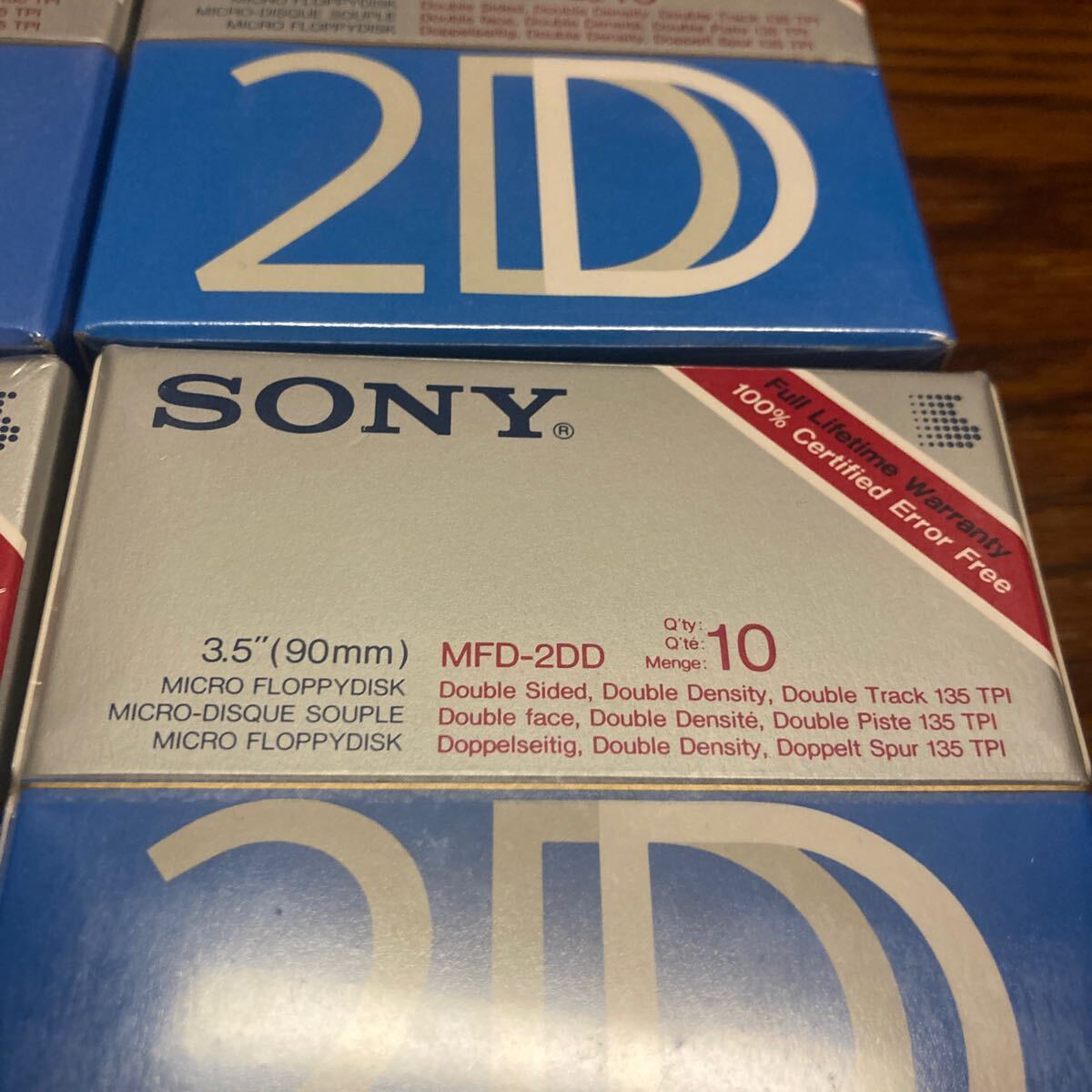 未開封 SONY MFD-2DD まとめ売り 3.5インチ 90mm フロッピーディスク 8箱 10枚 両面倍密度 2D 未使用 10MFD-2DD ソニー の画像2