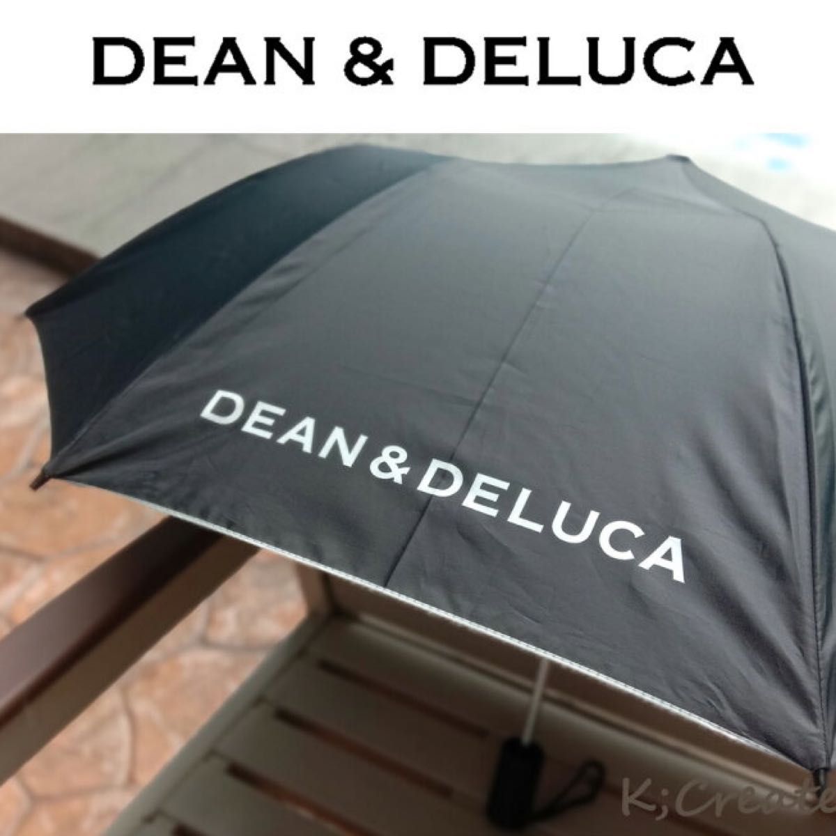 DEAN＆DELUCA海外限定 晴雨兼用折りたたみ傘 BLACK