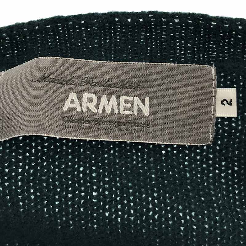 【美品】 ARMEN / アーメン | GEELONG LAMBS WOOL CREW PULL クルーネックニット | 2 | グリーン | レディース_画像5