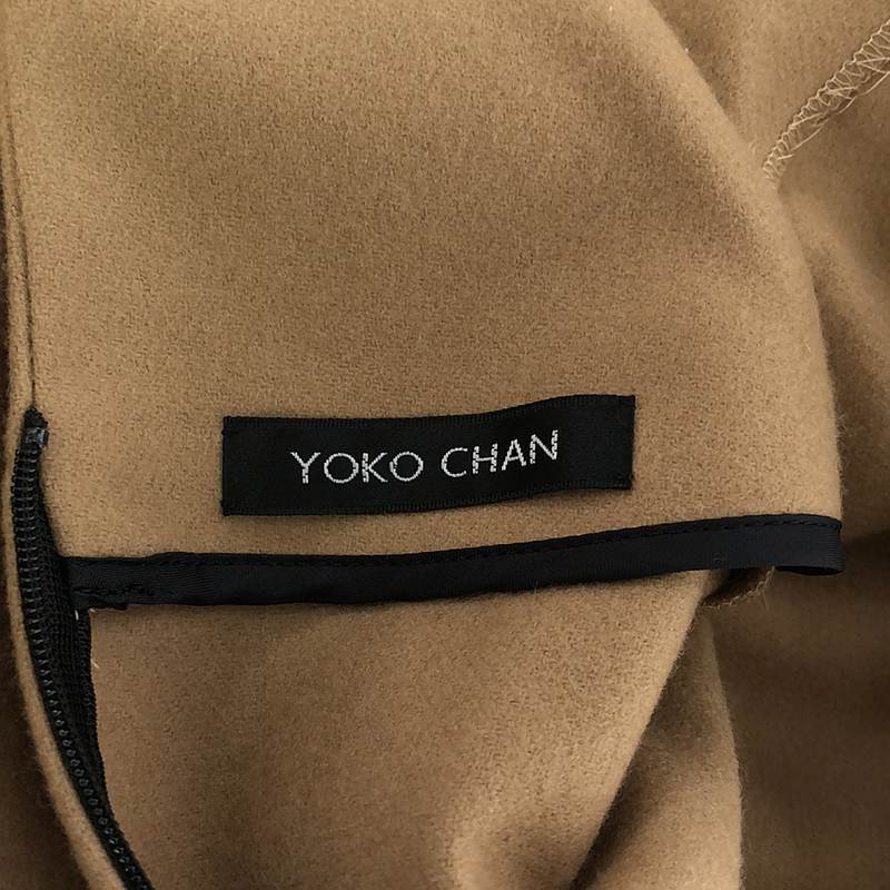 [ прекрасный товар ] YOKO CHAN / Yohko коричневый n| шерсть mok шея tuck dore-p короткий рукав тянуть over | 36 | Camel | женский 