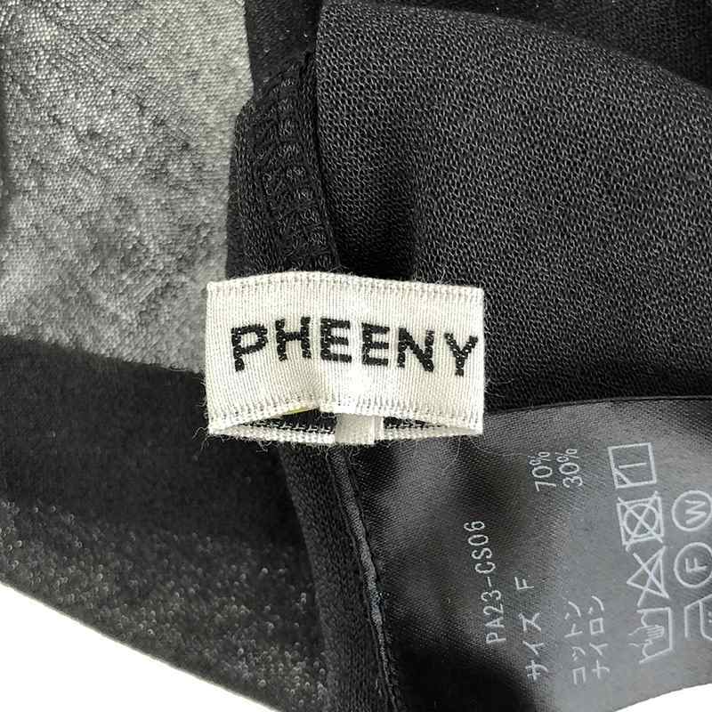 【新品】 PHEENY / フィーニー | 2023AW | Cotton nylon seer long sleeve Tシャツ | F | ブラック | レディース_画像5
