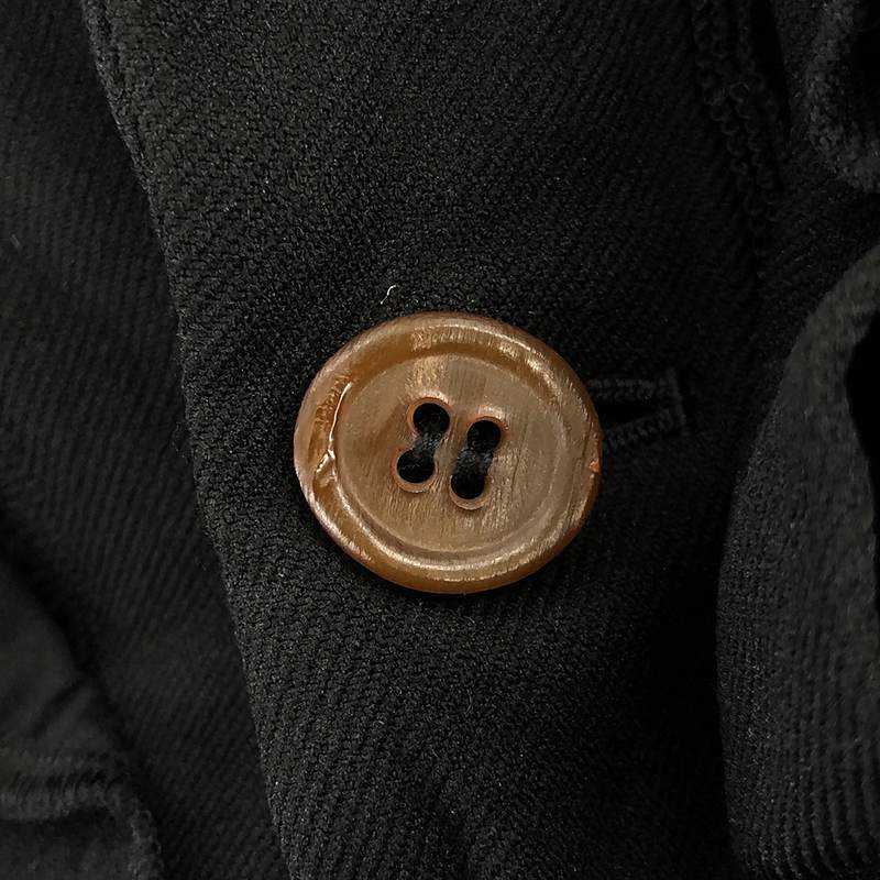 【美品】 COMME des GARCONS / コムデギャルソン | 2013AW | ポリエステル 縮絨 フリル 薔薇 装飾 シングルジャケット | XS | ブラックの画像8