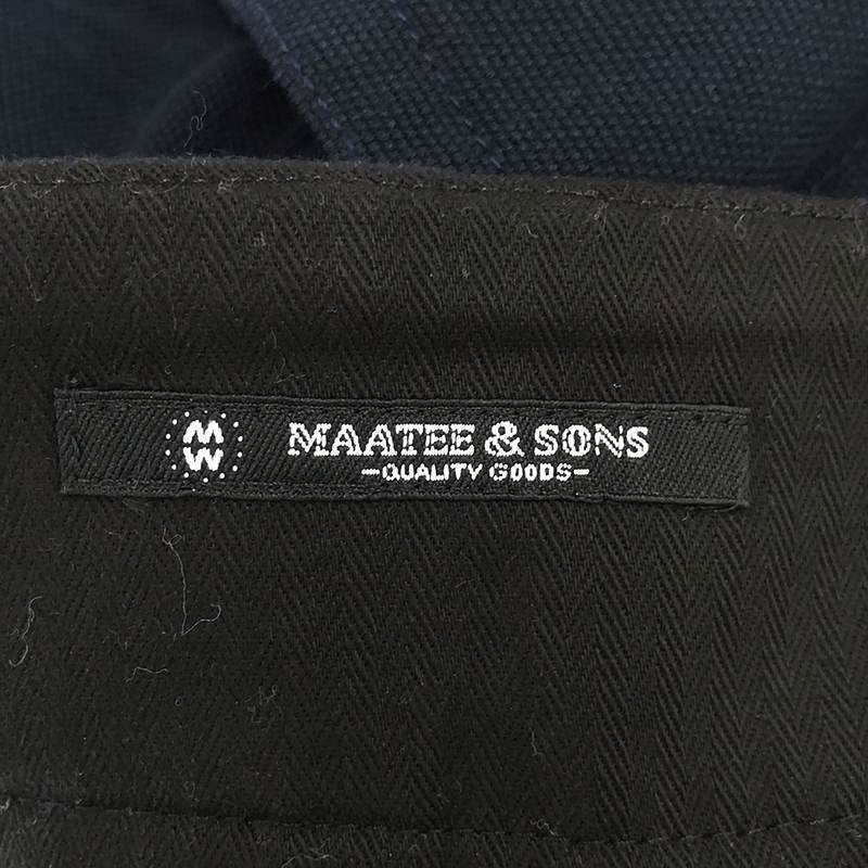 【美品】 MAATEE&SONS / マーティー&サンズ | CHINO TROUSER / 2P弱テーパード ワークパンツ | 2 | ネイビー | メンズ_画像6