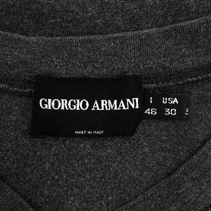 GIORGIO ARMANI / ジョルジオアルマーニ | Vネック ロングスリーブカットソー | 46 | グレー | メンズ_画像5
