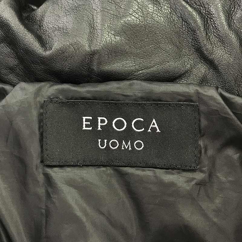 EPOCA UOMO / エポカウォモ | ラムレザー フーデッドダウンジャケット | 48 | ブラック | メンズの画像6