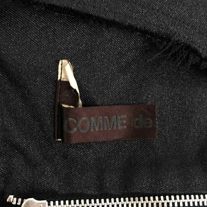 【美品】 COMME des GARCONS / コムデギャルソン | 2019AW | ポリエステル 縮絨 断ち切り ドレス ワンピース | S | ブラック_画像6