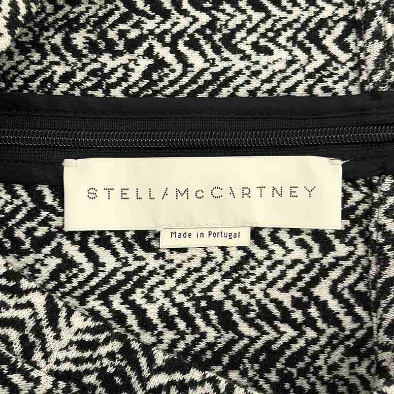 STELLA McCARTNEY / ステラマッカートニー | ウール混 総柄 切替 プルオーバー ロングスリーブカットソー | 40 | ブラック / ホワイト_画像5