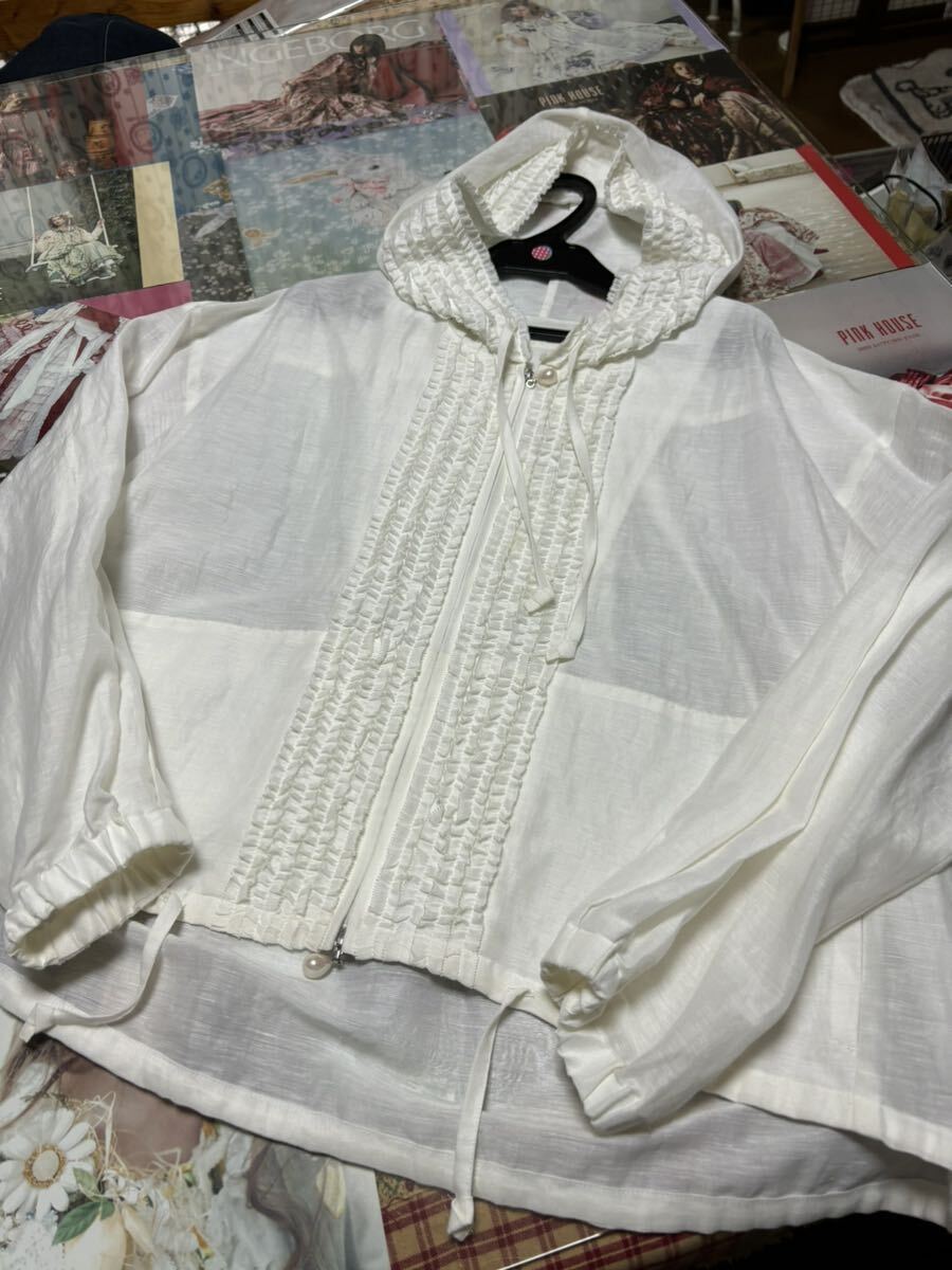 IB новый товар не использовался бирка нет pico оборка f-ti блуза JK свободный белой серии / Ingeborg Pink House Kaneko Isao one da полный world 