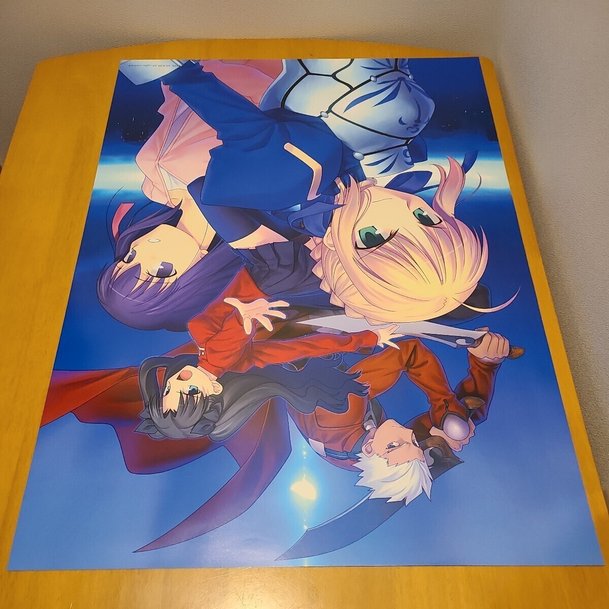 Fate/stay night UNLIMITED BLADE WORKS 遠坂凛 アーチャー セイバー 間桐桜 B2 サイズ 公式 ポスター 未展示【希少美品】当時物 Fate/Zero_破れ折れなし