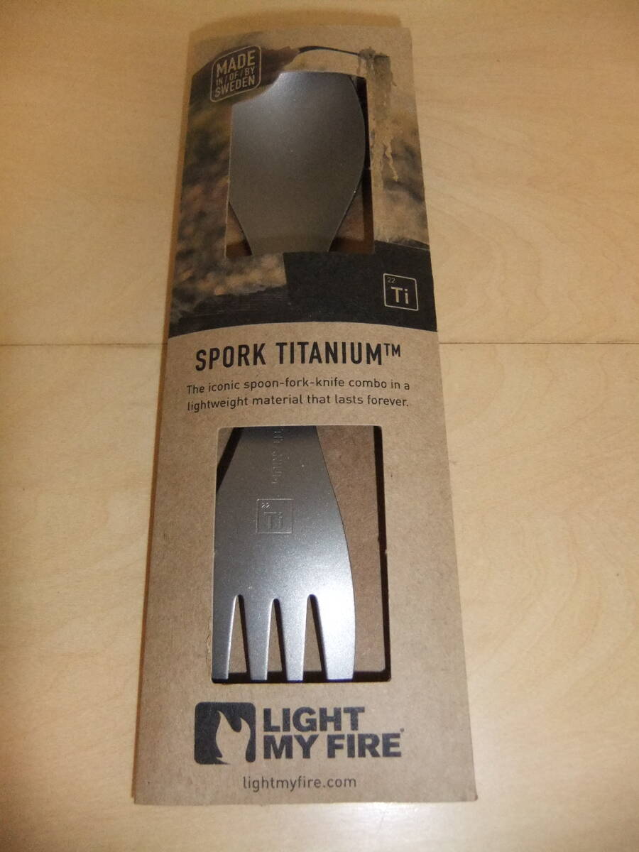 【送料無料/新品】 LIGHT MY FIRE スポークチタニウム ライトマイファイヤー Spork Titanium ハイマウント正規品 made in Sweden チタン_画像3