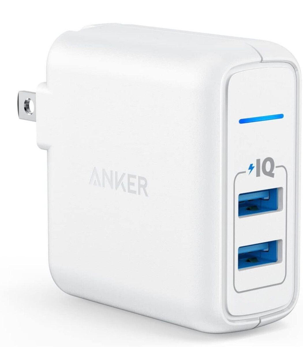 Anker PowerPort 2 Elite USB充電器 2ポート 折畳み式プラグ AC電源充電器 アンカーの画像1