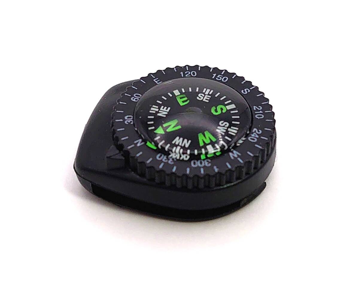 腕時計ベルト用 コンパス 2個 クリップタイプ リキッド式 オイルコンパス 黒 回転式ベゼル ～22mm幅 方位磁石 ミリタリーウォッチ等にの画像5