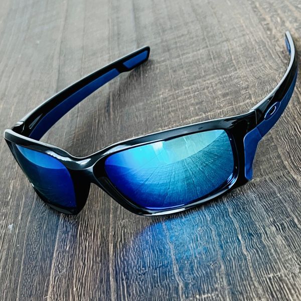 サングラス★OAKLEY Straightlink★オークリー ストレートリンク【未使用品】サファイア ミラー ブラック ブルー ドライブ アウトドア 青_画像1