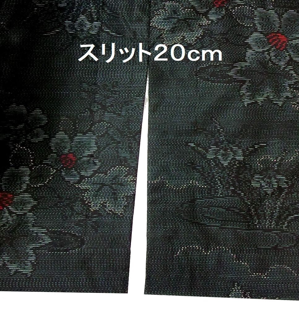  Ooshima эпонж серый темно-синий глянец есть длина 83cm кимоно переделка юбка в сборку талия общий резина длина исправление бесплатный подкладка нет легкий и легко 