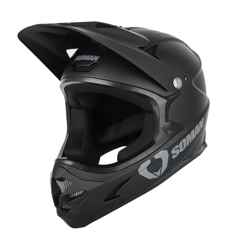 オフロードヘルメット SOMAN M9 バイクヘルメット ダートバイク クロスカントリー ヘルメット 8色-マットブラック-サイズ：Ｓ_画像4
