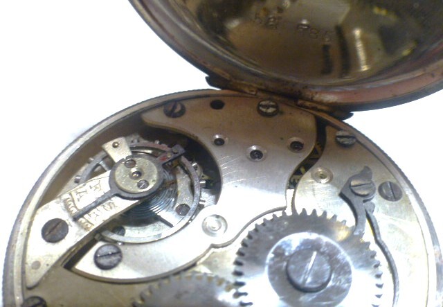 クレバー / 懐中時計 ◆ 銀片蓋側 / 10石 / 提げ時計 ◆ 不動 / 要オーバーホールの画像6