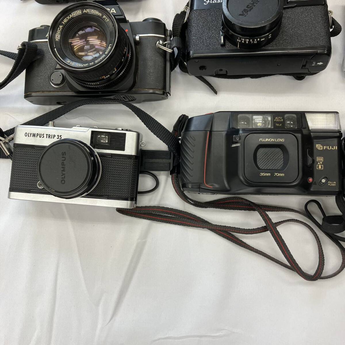 【ジャンク品】カメラ まとめ売り 計13個 一眼レフ Canon polaroid FGIFILM Konika olypus yashica pentaxの画像5