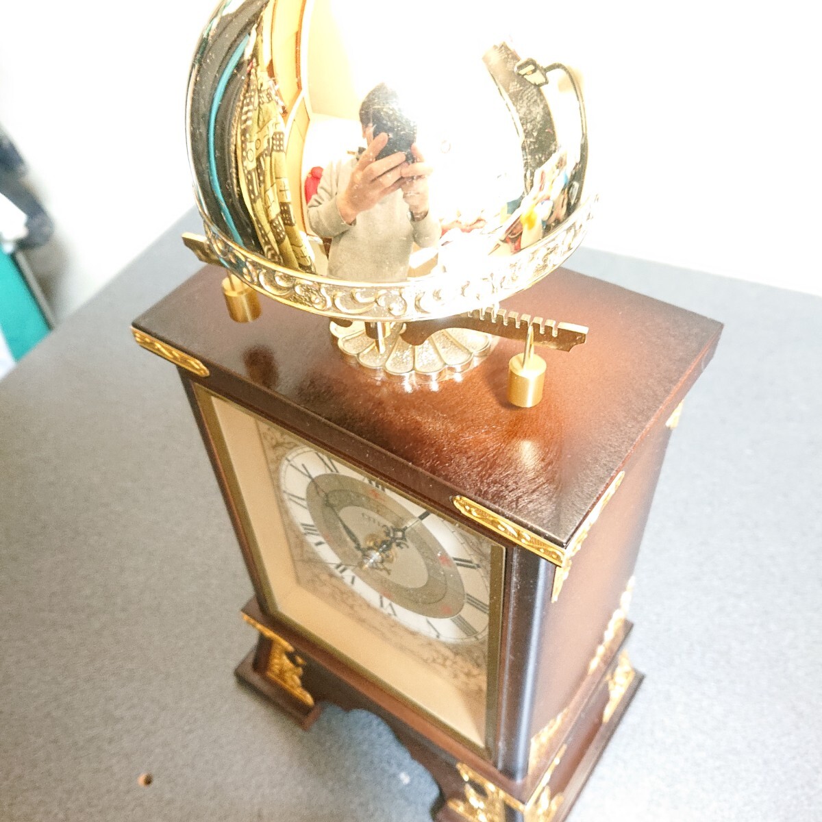 CITIZEN シチズン 綺麗な大名時計 干支文字盤 和時計 置き時計 水晶時計 昭和レトロ インテリア 動作確認済 アンティーク QUARTZの画像9