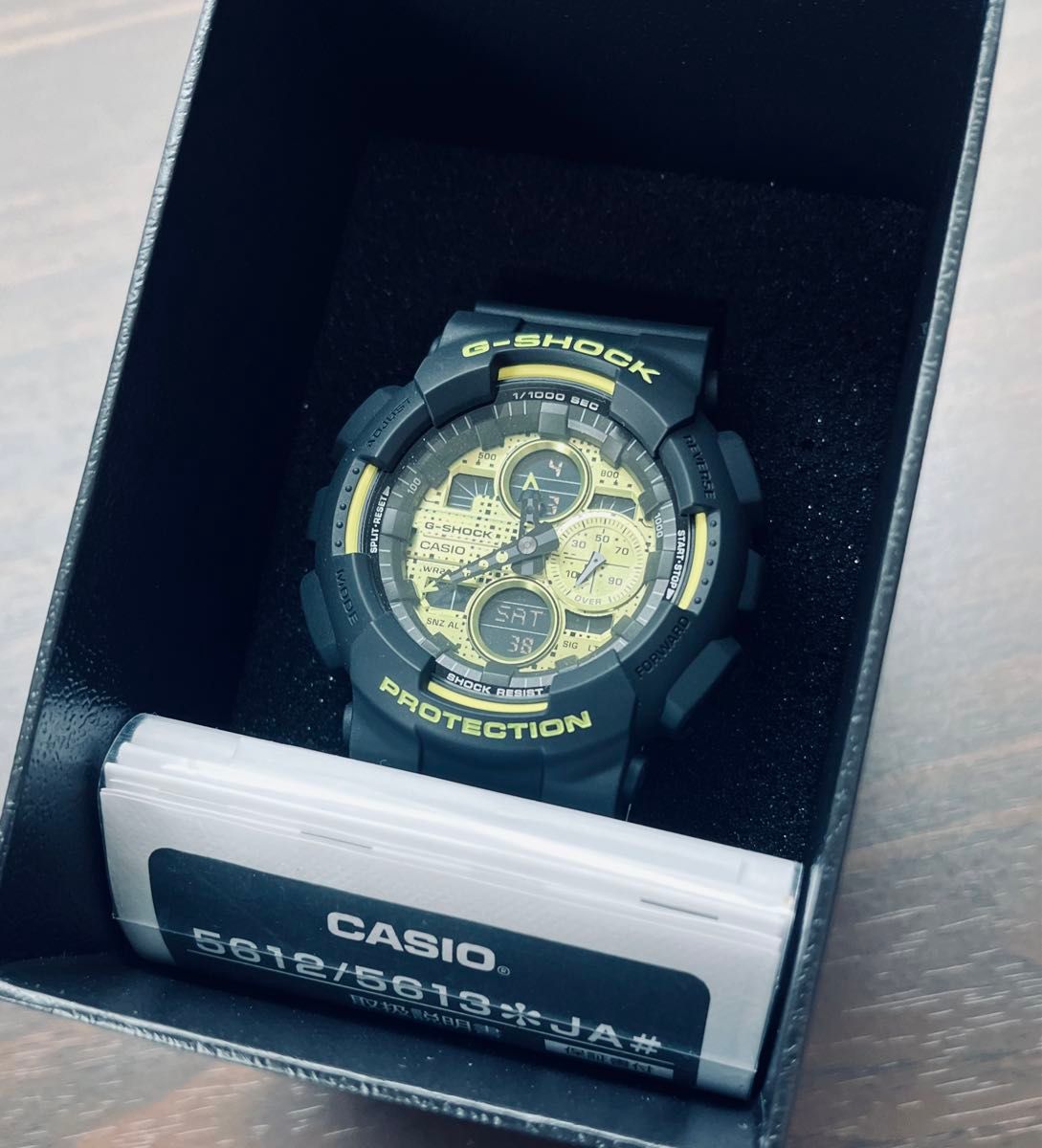 【新品未使用】CASIO G-SHOCK ジーショック GA-140DC-1AJF カシオ アナデジ Black & Yellow