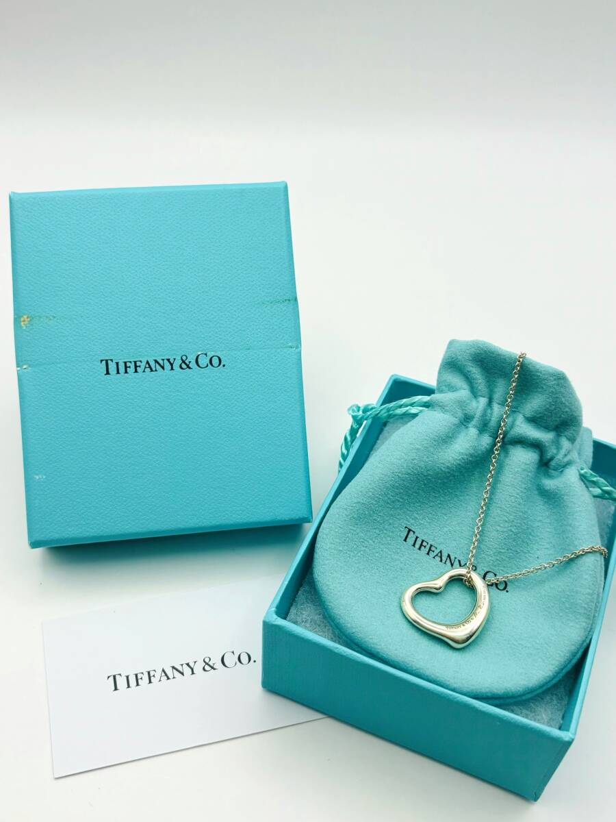 【7387】　★1円スタート　TIFFANY&Co. ティファニー　オープンハートネックレス_画像1