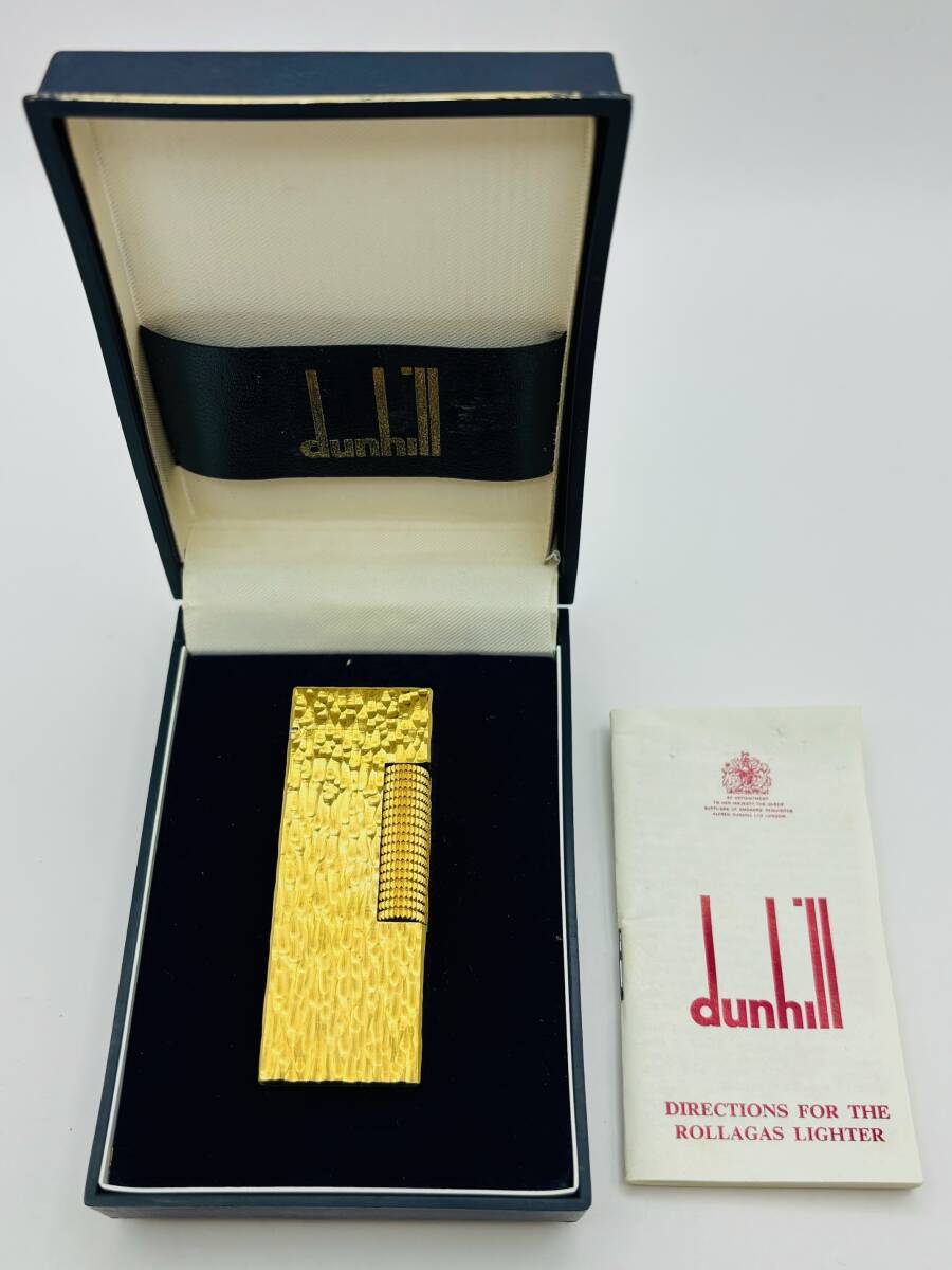 【6873】　★1円スタート　ダンヒル　dunhill　スイス製　ゴールドカラー　USRE24163　ライター　着火確認_画像1