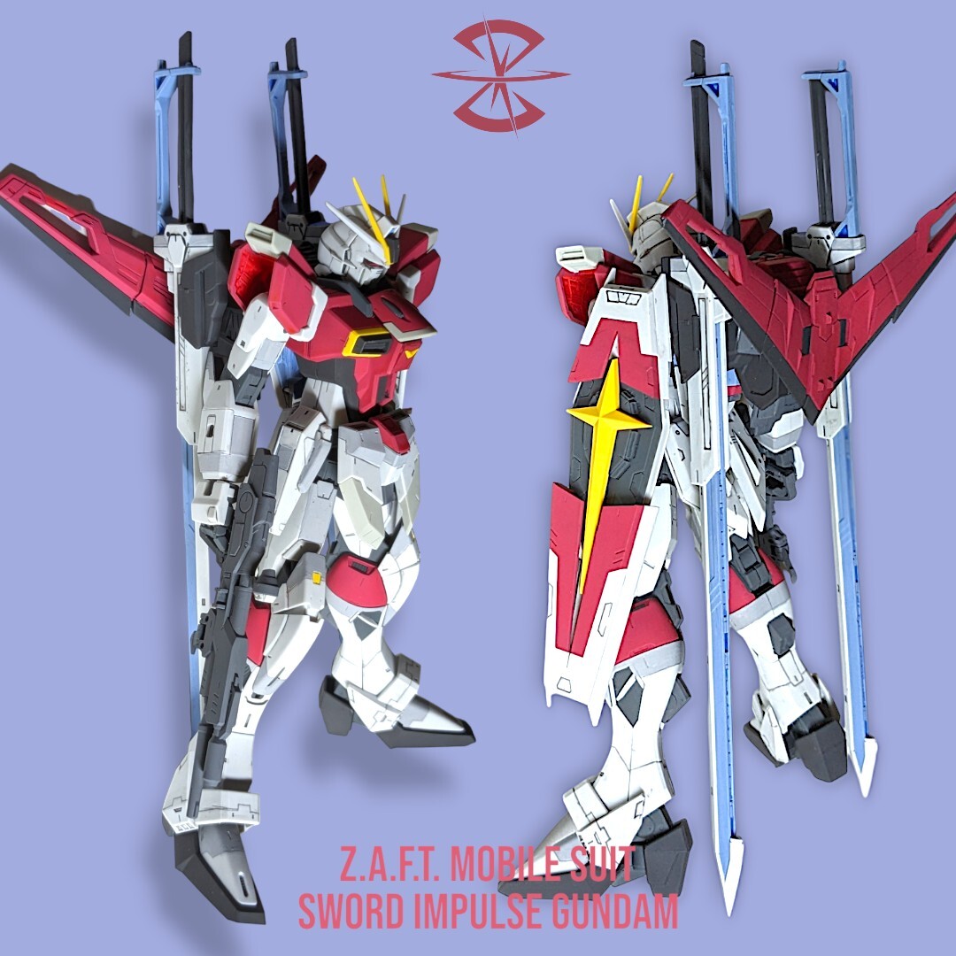 1 jpy start MG 1/100 MGso-do Impulse Gundam master grade painted final product gun pra Bandai Mobile Suit Gundam SEED DESTINY