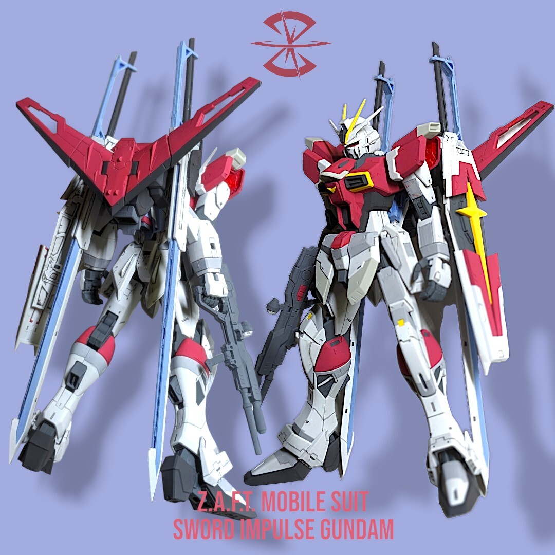 1 jpy start MG 1/100 MGso-do Impulse Gundam master grade painted final product gun pra Bandai Mobile Suit Gundam SEED DESTINY