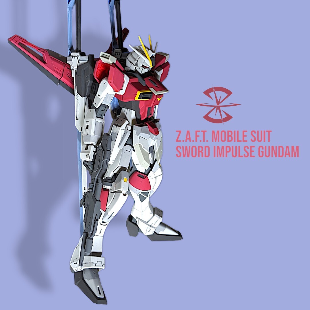 1 jpy start MG 1/100 MGso-do Impulse Gundam master grade painted final product gun pra Bandai Mobile Suit Gundam SEED DESTINY