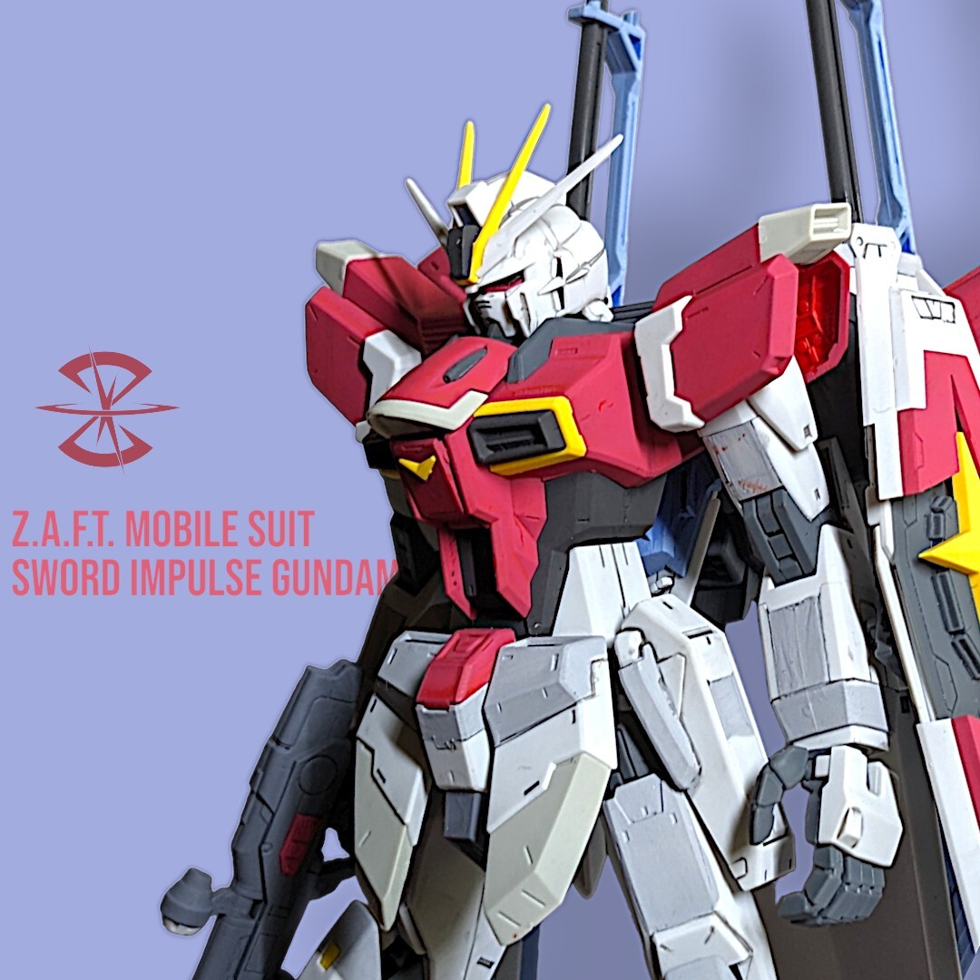 1 jpy start MG 1/100 MGso-do Impulse Gundam master grade painted final product gun pra Bandai Mobile Suit Gundam SEED DESTINY