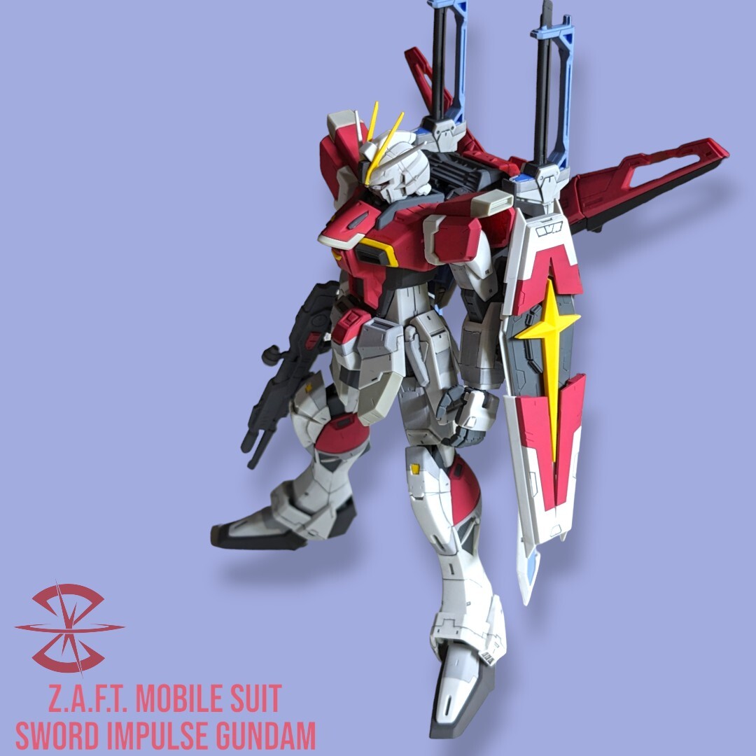 1 jpy start MG 1/100 MGso-do Impulse Gundam master grade painted final product gun pra Bandai Mobile Suit Gundam SEED DESTINY
