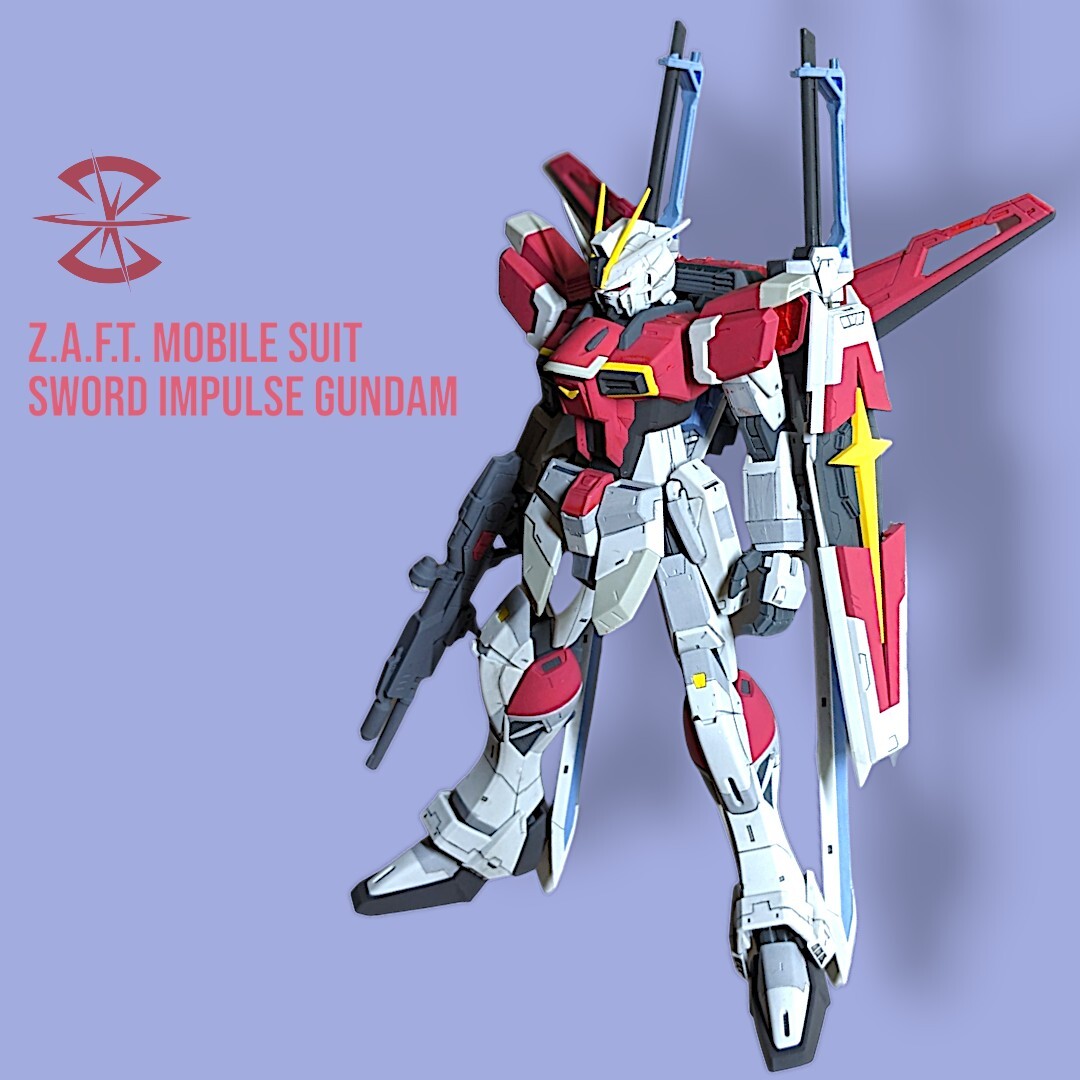1 jpy start MG 1/100 MGso-do Impulse Gundam master grade painted final product gun pra Bandai Mobile Suit Gundam SEED DESTINY