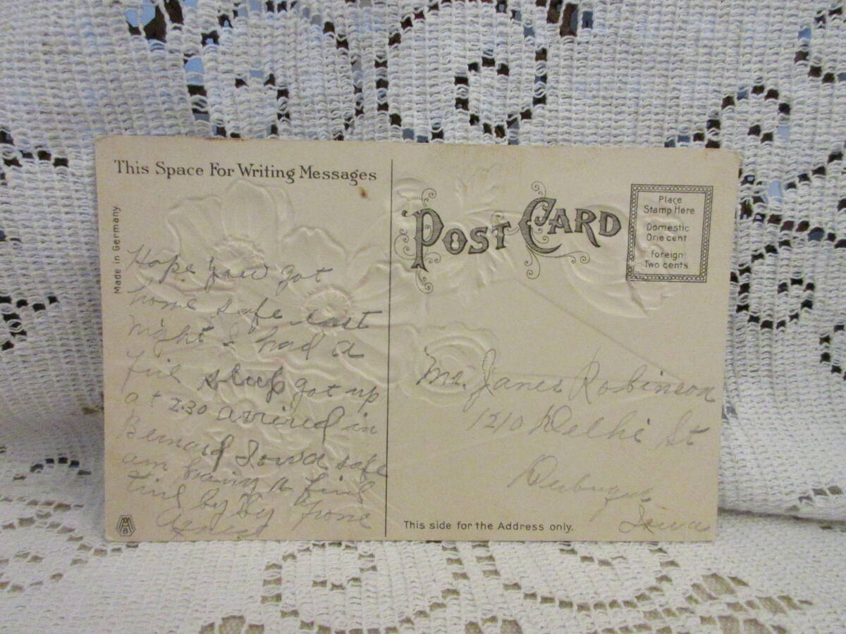  Germany made antique picture postcard postcard en Boss g Ritter ... flower tiji- envelope wax seal seal not yet posting 