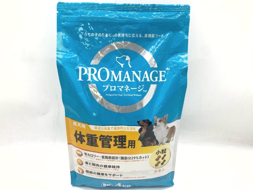 【送料無料】プロマネージ 成犬用 体重管理用 小粒 チキン 4kg ドライフード ドッグ ◆賞味期限 2024年5月の画像1