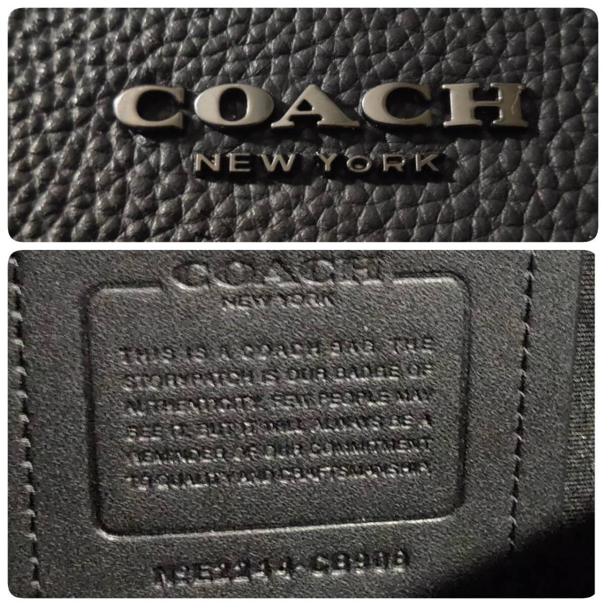 1円~【希少/極美品】コーチ COACH ショルダーバッグ メンズ メッセンジャー クロスボディ サコッシュ 斜めがけ ライン レザー ブルーの画像9