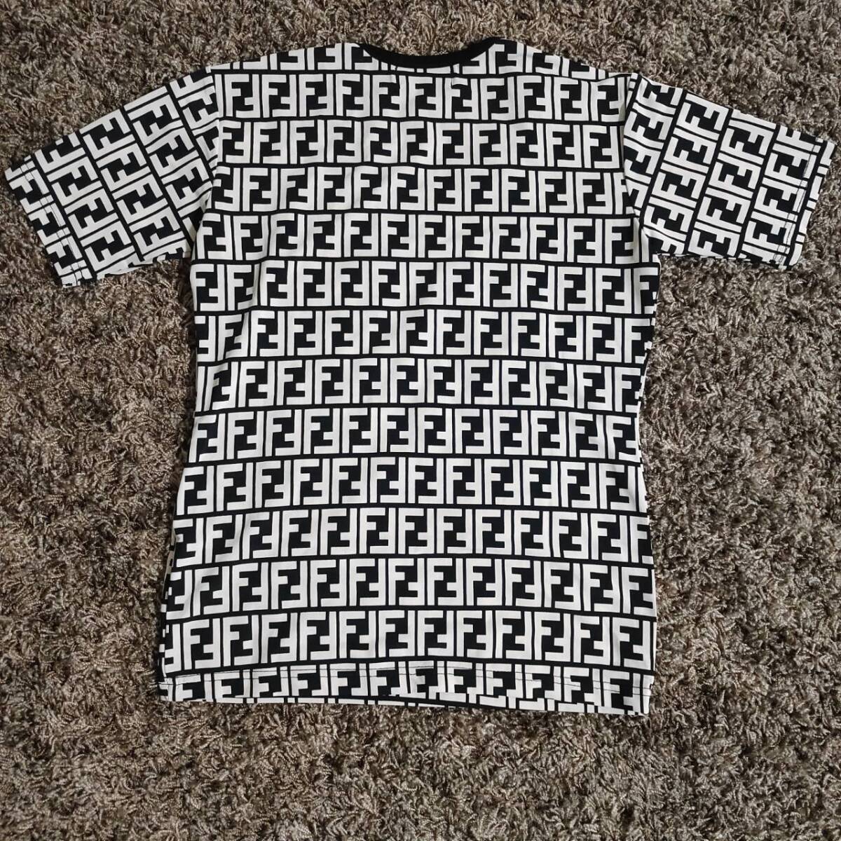 1 jpy ~[ ultimate beautiful goods ] Fendi FENDI T-shirt short sleeves shirt Zucca z key noFF cotton 