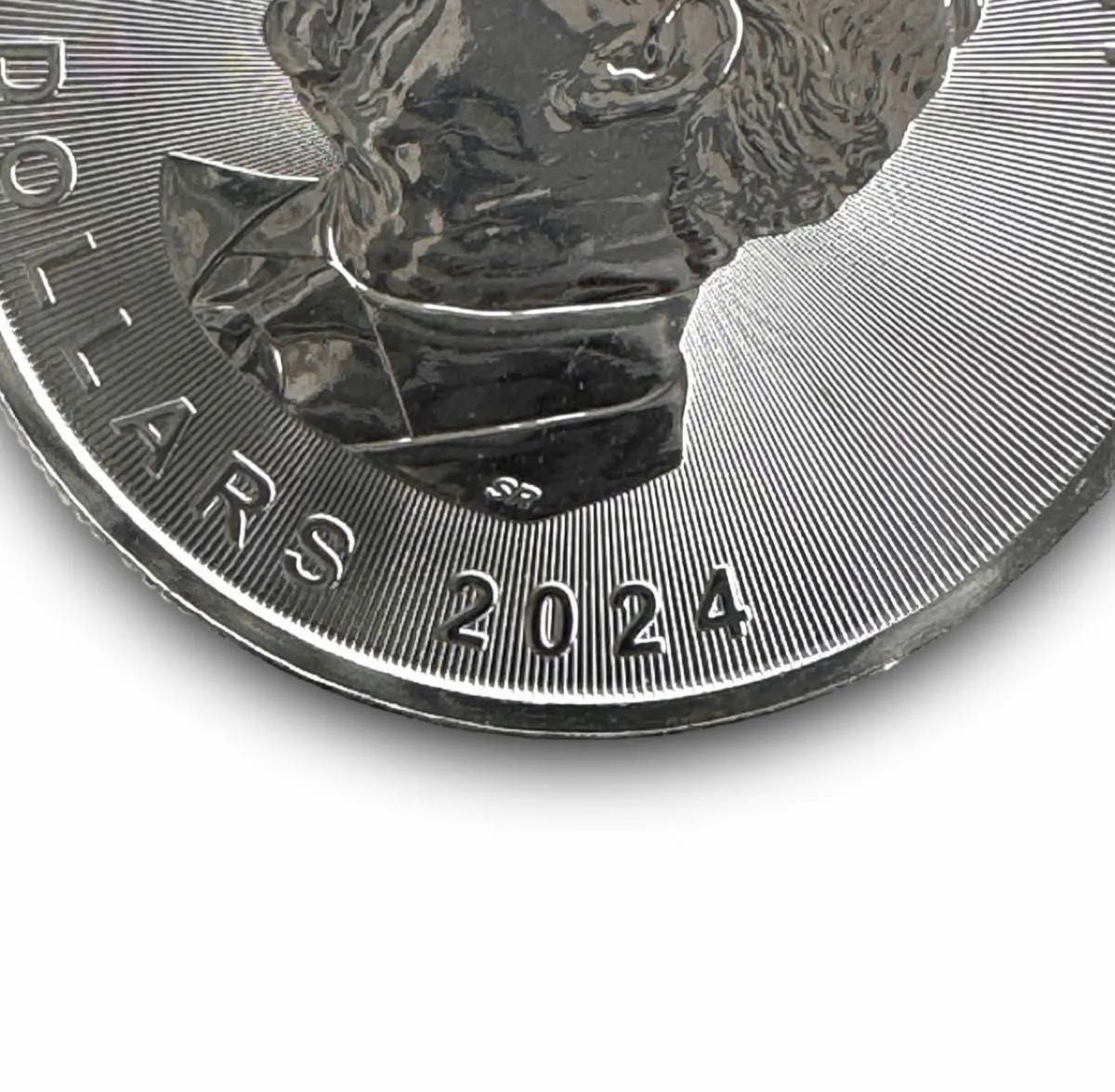 053-SM【2024年発行】カナダ メイプルリーフ 5ドル 1オンス 銀貨 FINE SILVER