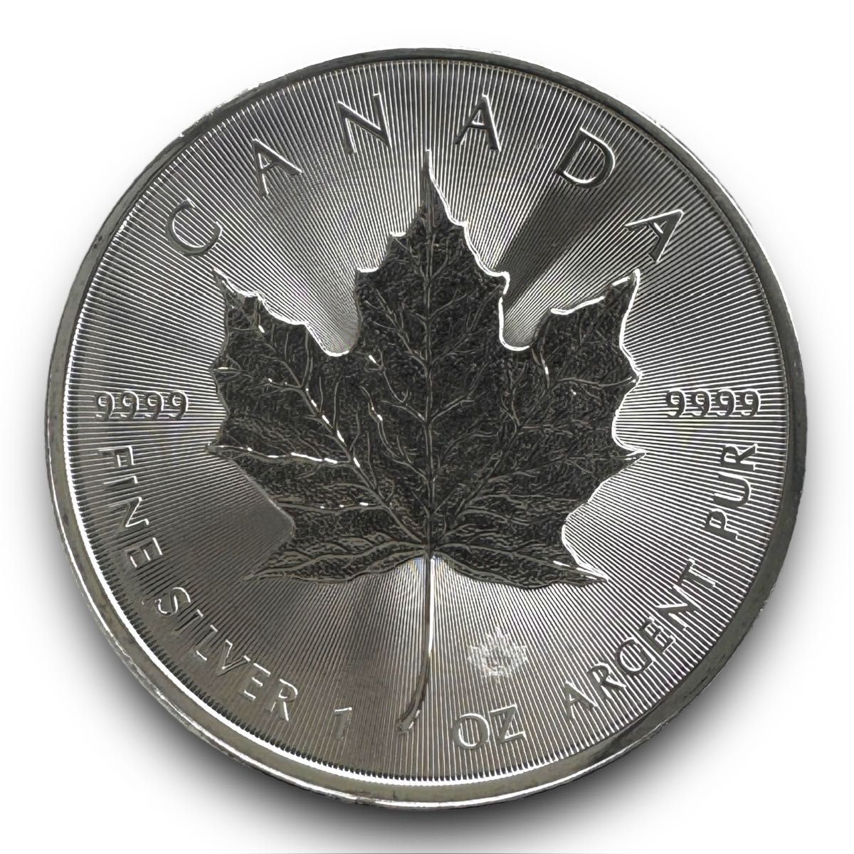 071-SM【2024年発行】カナダ メイプルリーフ 5ドル 1オンス 銀貨 FINE SILVER