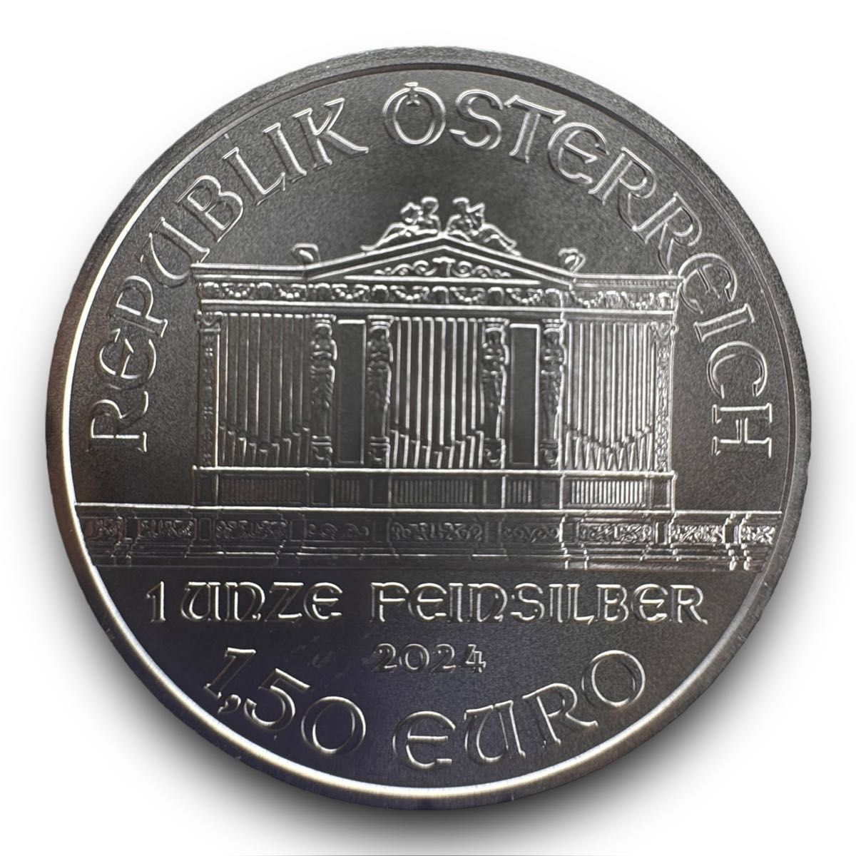 022-SU【2024年発行】オーストリア ウィーンフィル銀貨 1.50ユーロ 1オンス 銀貨 FINE SILVER