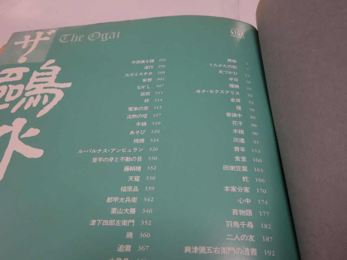 ３９８『ザ・外　森鴎外前小説全１冊』1985初版帯_画像2