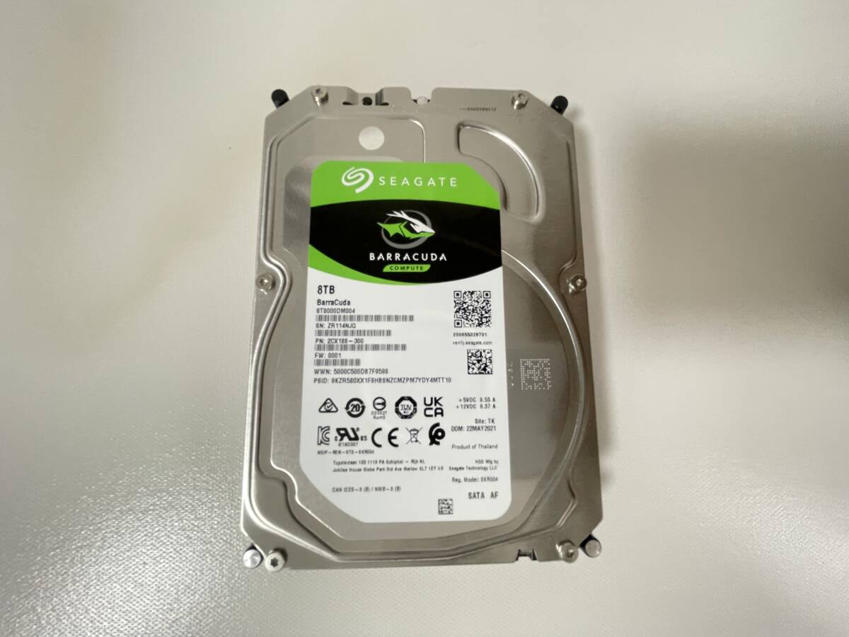 Seagate 3.5インチ 8TB 内蔵ハードディスク HDD 6Gb/s 256MB 5400rpm ST8000DM004　⑨_画像2