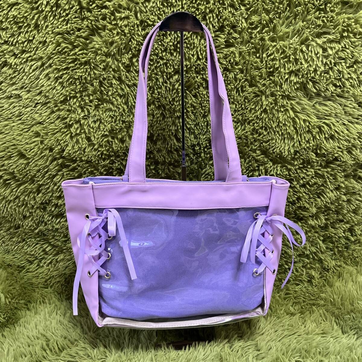  женский   сумка для покупок  ... ... ... ... сумка   чистый  сумка  PU кожа   лента   симпатичный   модный    фиолетовый  N590