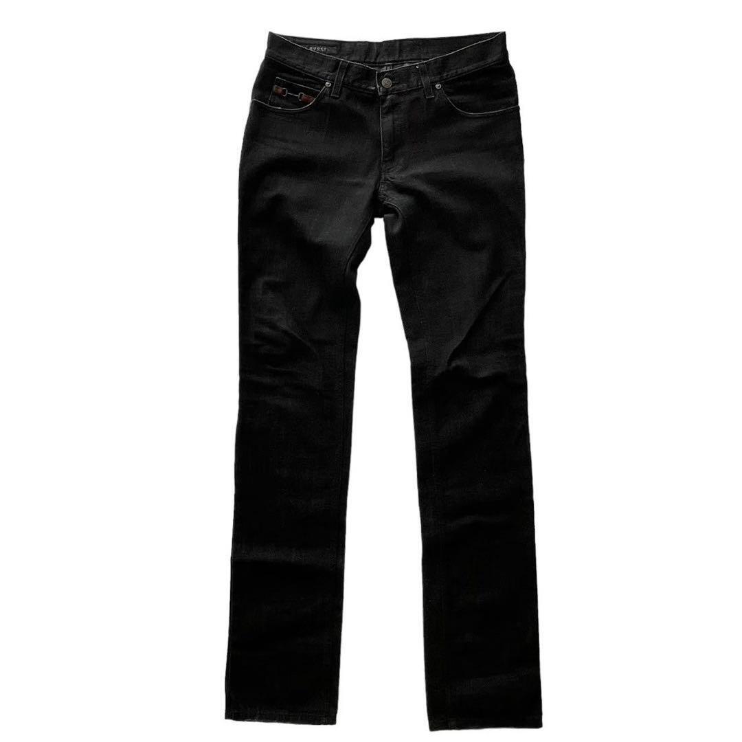 GUCCI グッチ デニムパンツ ブラック 綿100% 46サイズ GUCCI グッチ デニムパンツ ブラック 綿100% 46サイズ