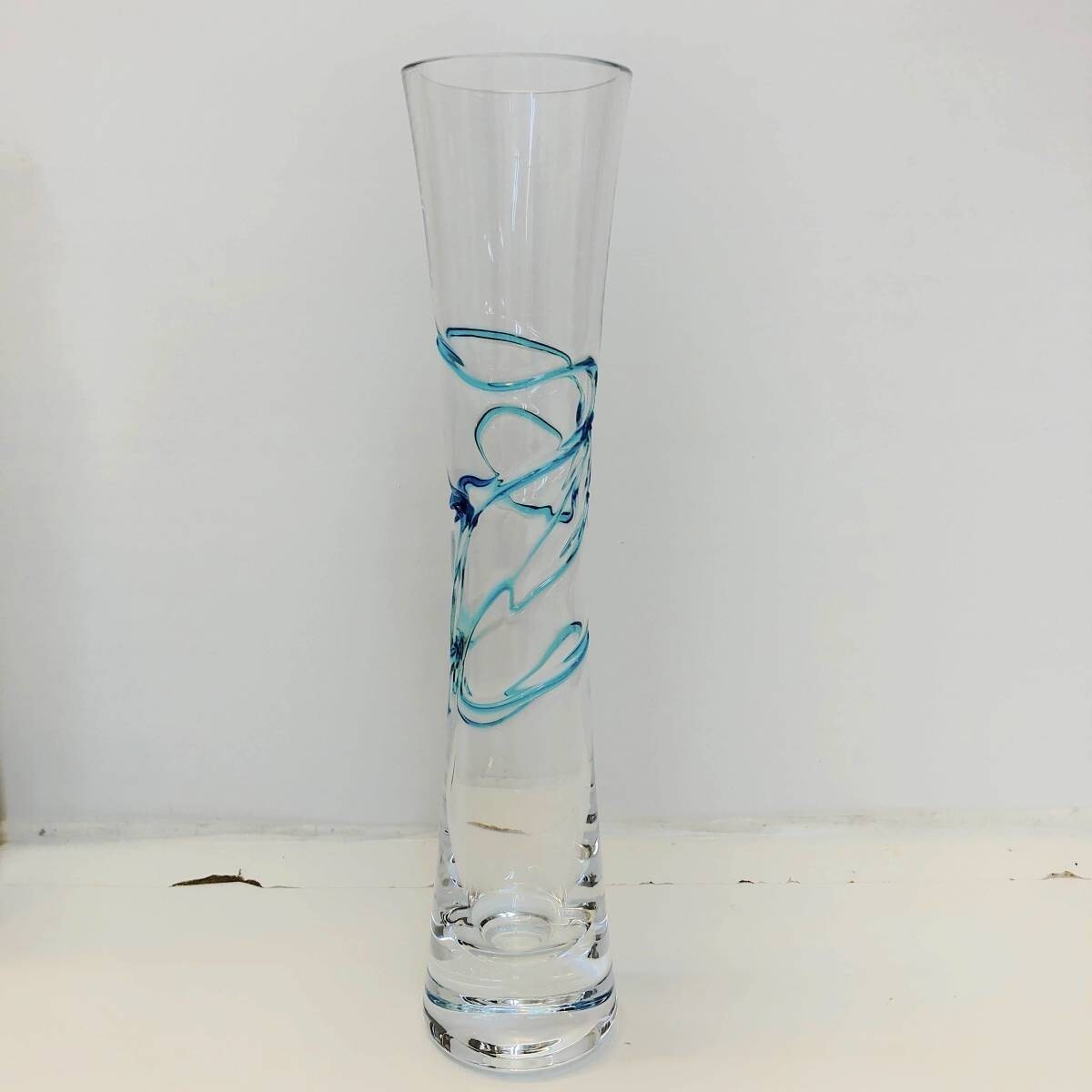 新品　4.水色　LSA international　フラワーベース　花瓶　ハンドメイド　ガラス　ターコイズ　Izzi Vase 27cm　ポーランド製　G901-27_画像4