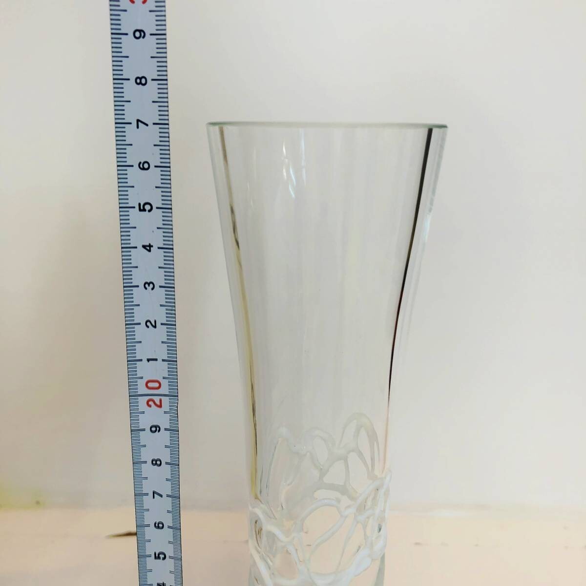 new goods 4. white LSA international flower base vase hand made glass white Izzi Vase 27cm Poland made G901-27